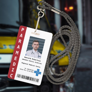 Paramedic Security ID  Badge