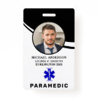 Paramedic Simple Logo Photo Professional ID Card