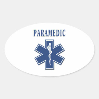 Paramedic Star of Life Oval Sticker