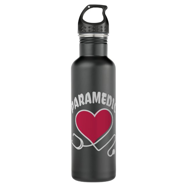 Paramedic Stethoscope with heart 710 Ml Water Bottle (Front)