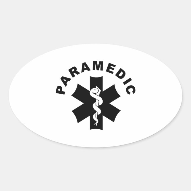 Paramedic Theme Oval Sticker (Front)