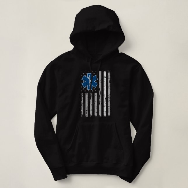 Paramedic USA Flag Hoodie (Design Front)