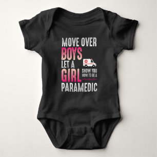 Paramedical worker rescue emergency girl baby bodysuit