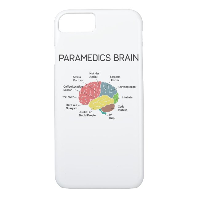 Paramedics Brain Funny EMS EMT Paramedic Gifts Case-Mate iPhone Case (Back)