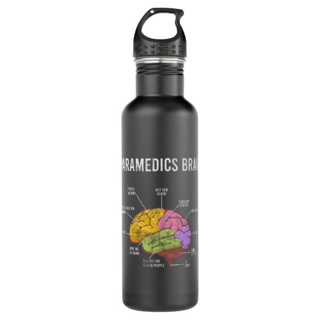 Paramedics Brain Medical EMT EMS First Aider Medic 710 Ml Water Bottle (Front)