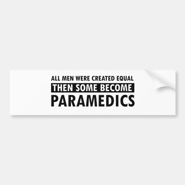 Paramedics designs bumper sticker (Front)