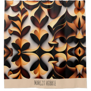 Parametric 3D Flowers Gold Modern Mosaic Pattern