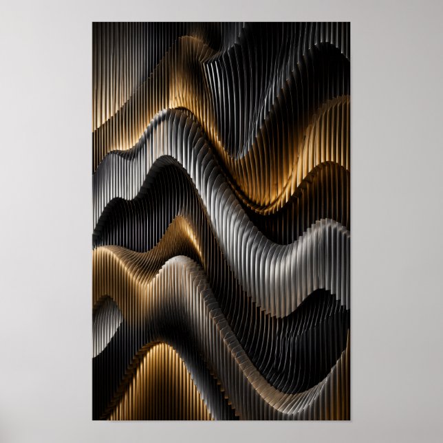Parametric Wave Wall Art  (Front)