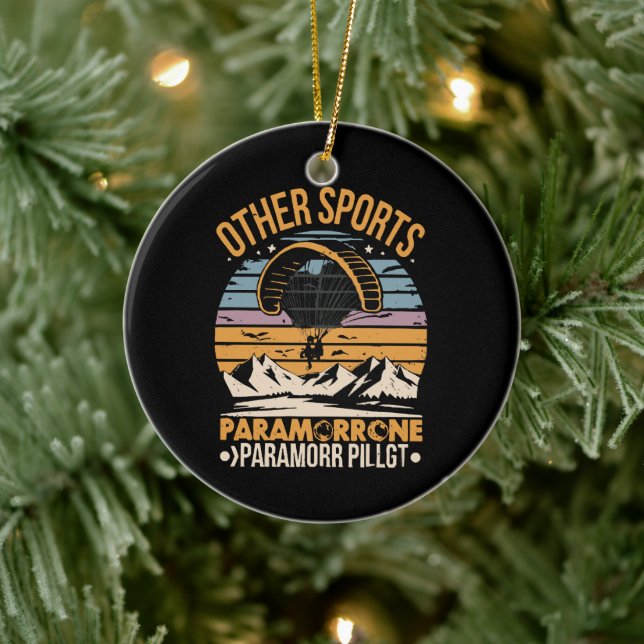 Paramotor Pilot Paramotoring Ceramic Ornament (Tree)