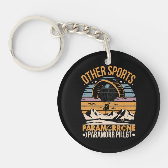 Paramotor Pilot Paramotoring Keychain (Front)