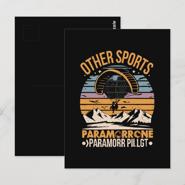 Paramotor Pilot Paramotoring Postcard (Front/Back)