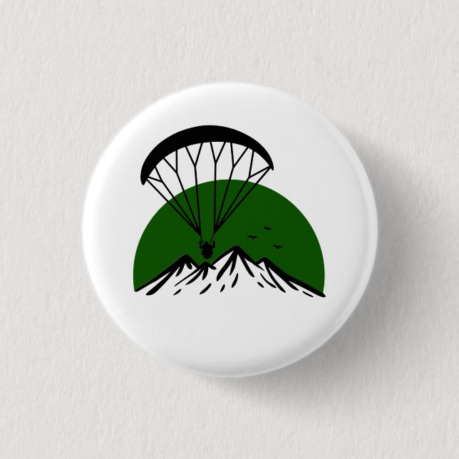 Paramotor Retro  1 Inch Round Button (Front)