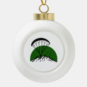 Paramotor Retro  Ceramic Ball Christmas Ornament