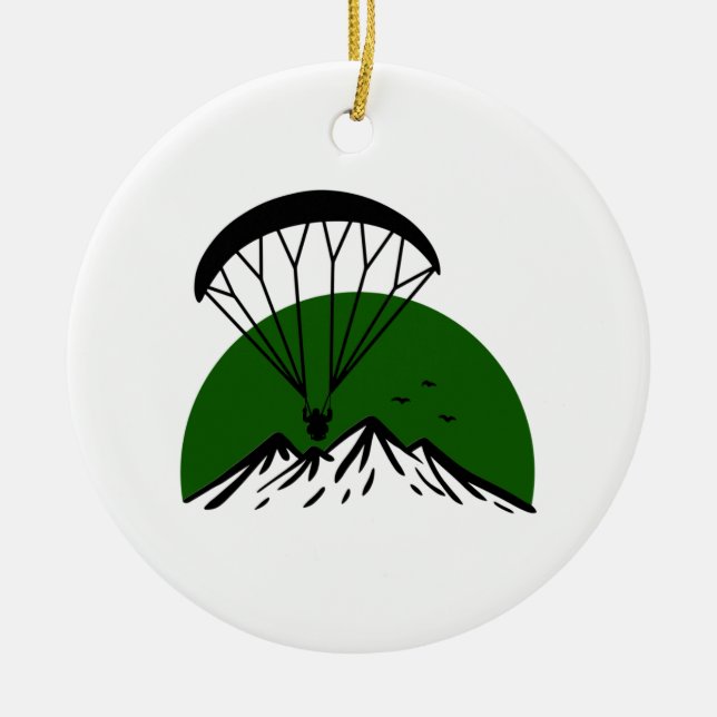 Paramotor Retro  Ceramic Ornament (Front)