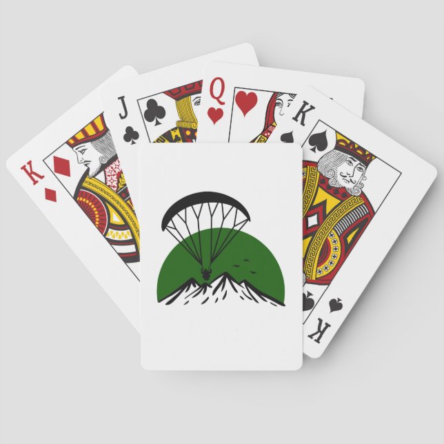 Paramotor Retro  Playing Cards (Back)