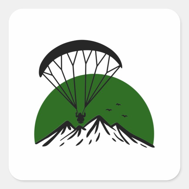 Paramotor Retro Vintage Square Sticker (Front)