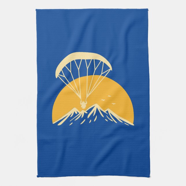Paramotoring Retro Kitchen Towel (Vertical)