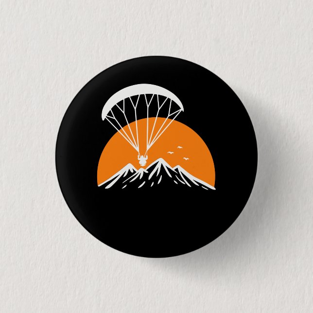 Paramotoring Retro Vintage 1 Inch Round Button (Front)