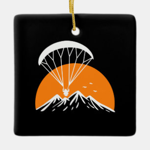 Paramotoring Retro Vintage Ceramic Ornament