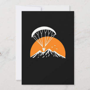 Paramotoring Retro Vintage Invitation