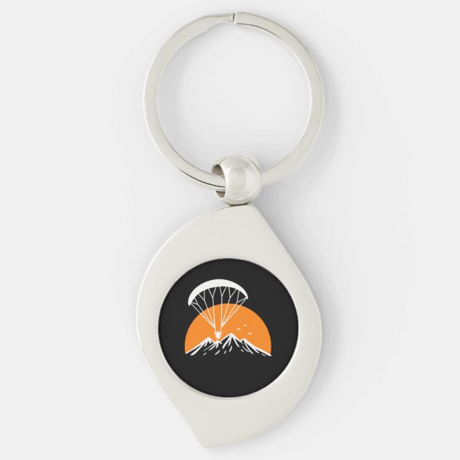 Paramotoring Retro Vintage Keychain (Front)