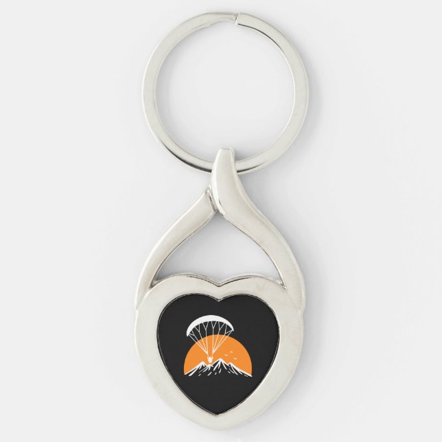 Paramotoring Retro Vintage Keychain (Front)