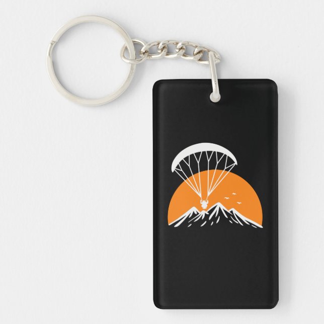 Paramotoring Retro Vintage Keychain (Front)