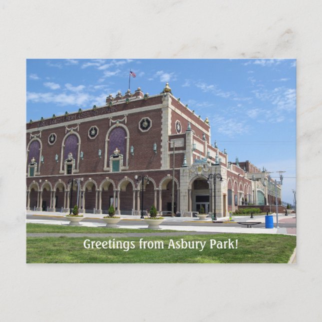Paramount Theatre in Asbury Park, NJ Postcard (Front)