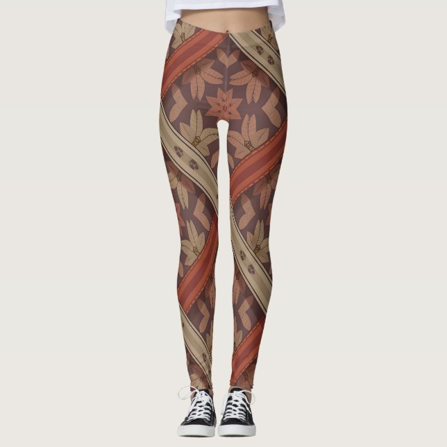 Parang Floral Weave | Batik Motif Leggings (Front)