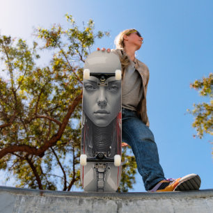 Paranoid Android Girl Futuristic  Skateboard