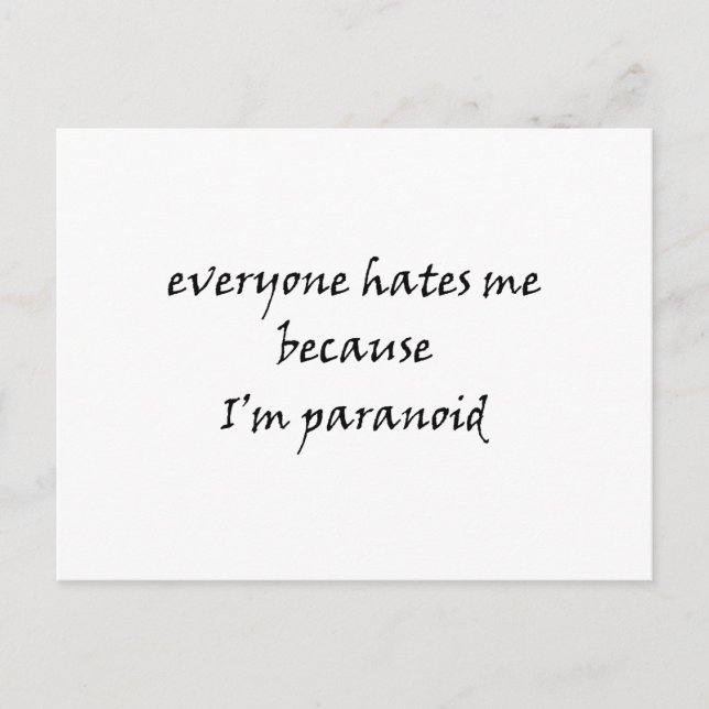 Paranoid Postcard (Front)