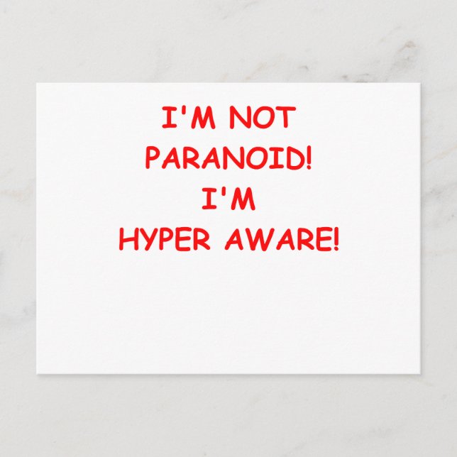 paranoid postcard (Front)