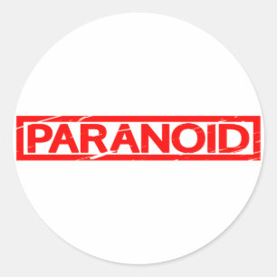 Paranoid Stamp Classic Round Sticker