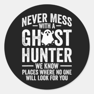 Paranormal Evp Hunting Ghost Hunter Adventures 1  Classic Round Sticker