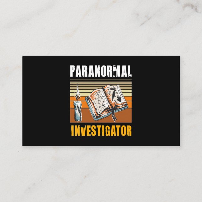 Paranormal Investigator Ghost Hunter Ghost Hunting Business Card (Front)