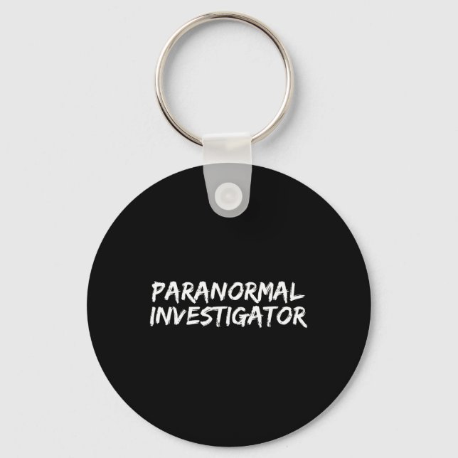 Paranormal Investigator Ghost Hunting EVP Hallowee Keychain (Front)