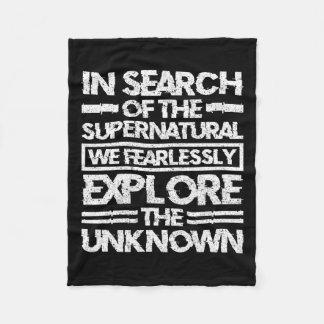 Paranormal Investigator In Search Of The Supernatu Fleece Blanket