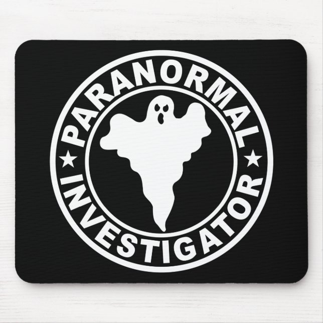 Paranormal Investigator Logo Ghost Hunting Mouse Pad (Front)