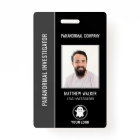 Paranormal Investigator QR Code Name Tag Photo ID