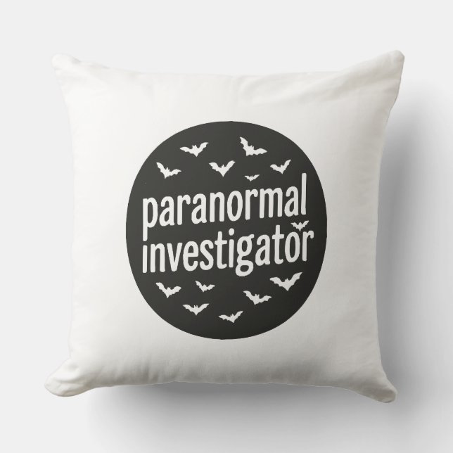 Paranormal Investigator Throw Pillow (Front)