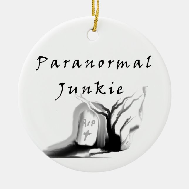Paranormal Junkie Ceramic Ornament (Front)