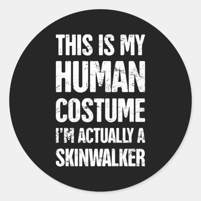 Paranormal Occult Skinwalker Classic Round Sticker (Front)
