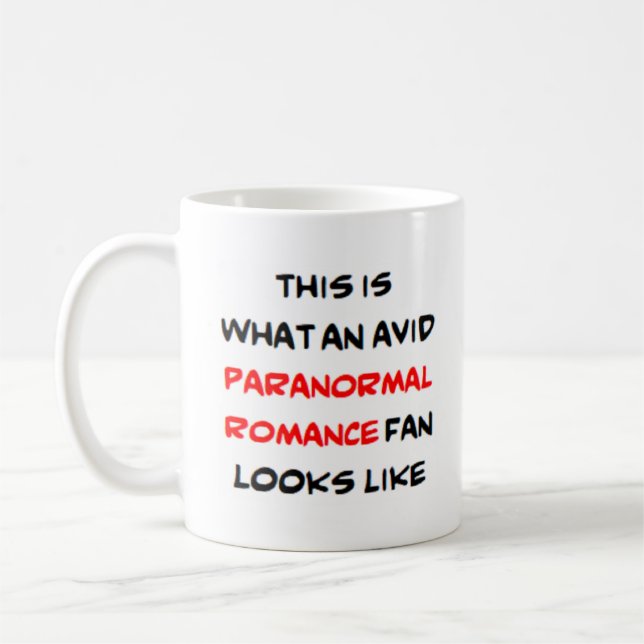 paranormal romance fan, avid coffee mug (Left)