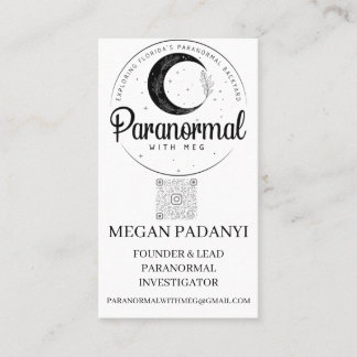 Paranormal with Meg Vertical with Photo Business Card