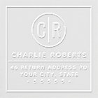 Paraphes Monogrammes adresse de retour minimale mo