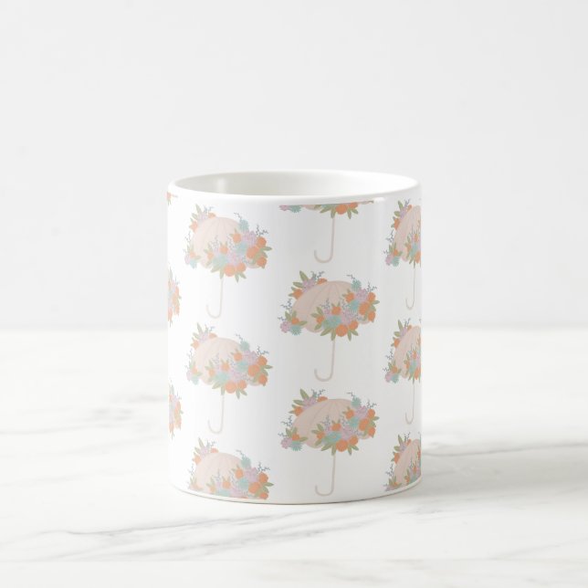 Parapluie floral pour la tasse de café Pluie Météo (Centre)