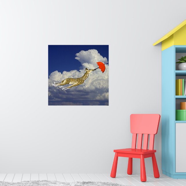 Parapluie Girafe Fantaisiste Affiche Emporte-Moi (Pépinière 1)