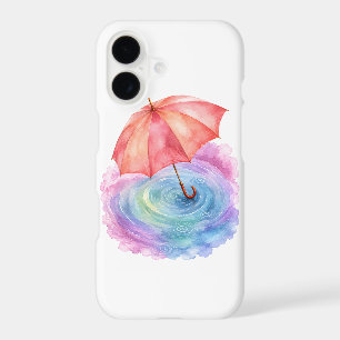 Parapluie Pastel Ondulations de Pluie Art Aquarell