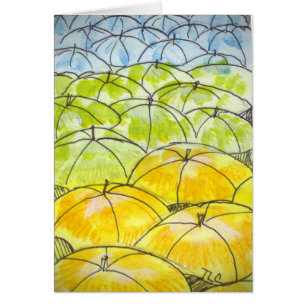 parapluies dans le printemps
