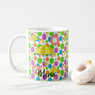 Parapluies jaunes Couleurs colorées Mug